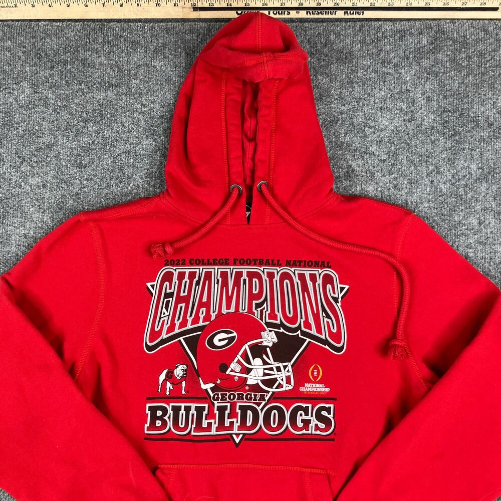 47 Brand‎ Hoodie Womens S Red Georgia Bulldogs 2022 Champions Pullover Fleece